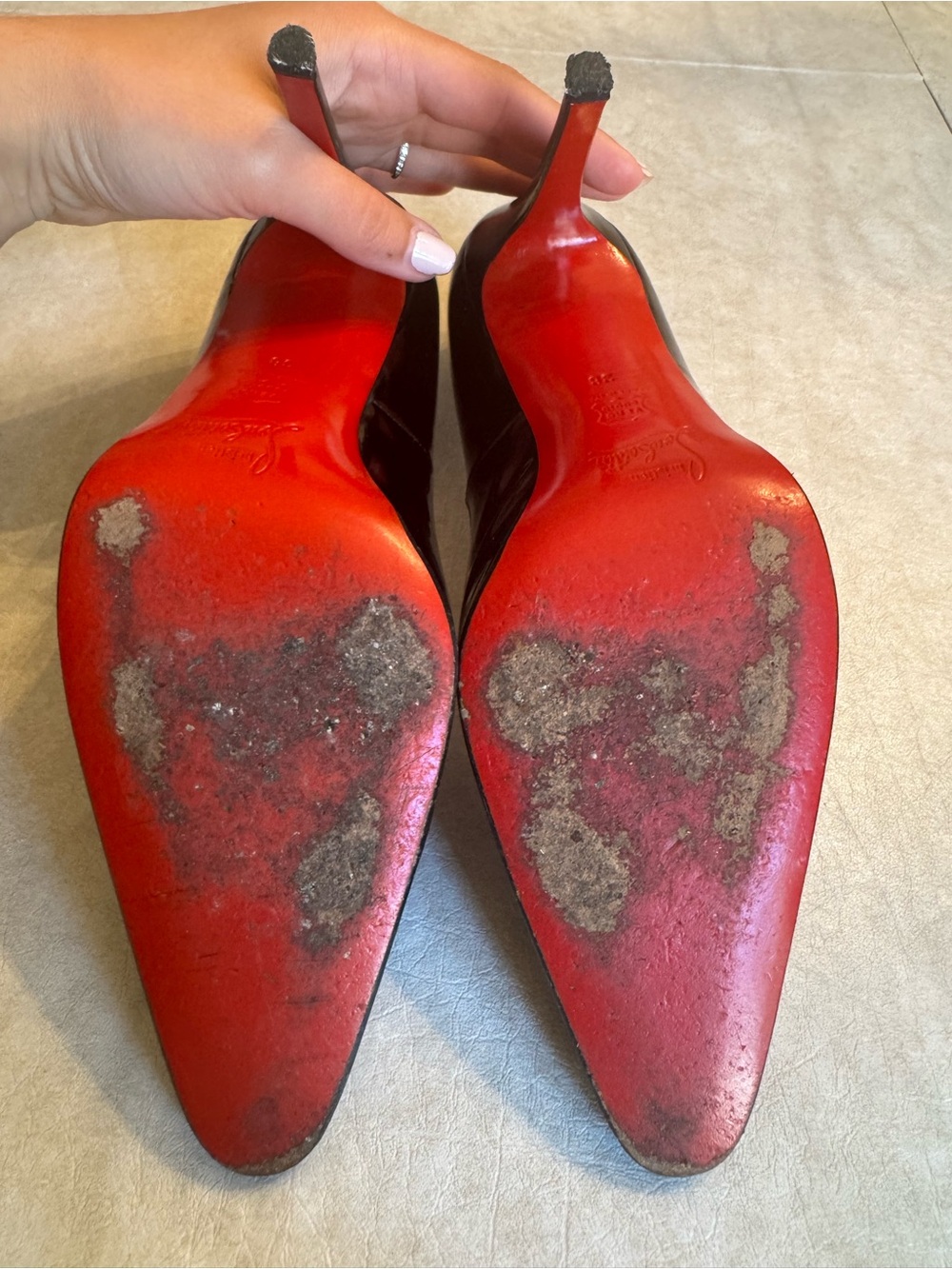 Christian Louboutin Black Patent Pumps - Picture 4 of 8